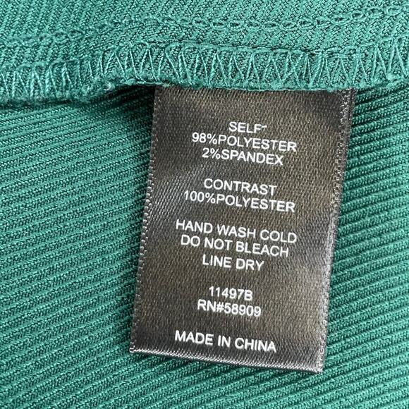 cremieux Emerald Green Professional Peplum Blouse Sz XS - Picture 5 of 8